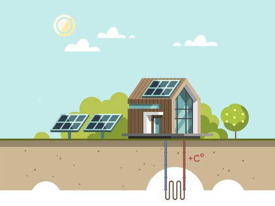 Solaranlage und Wärmepumpe